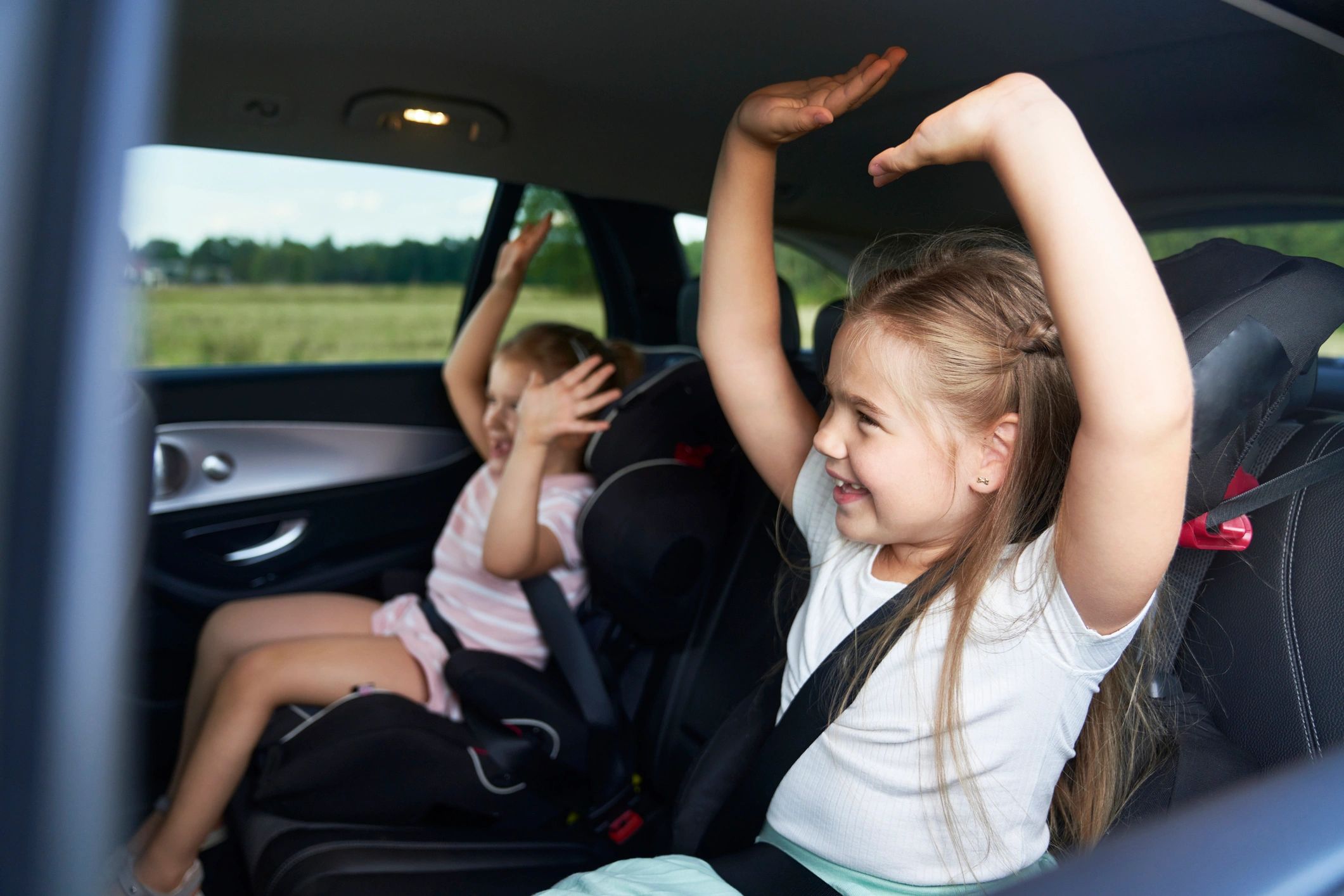 kids in car