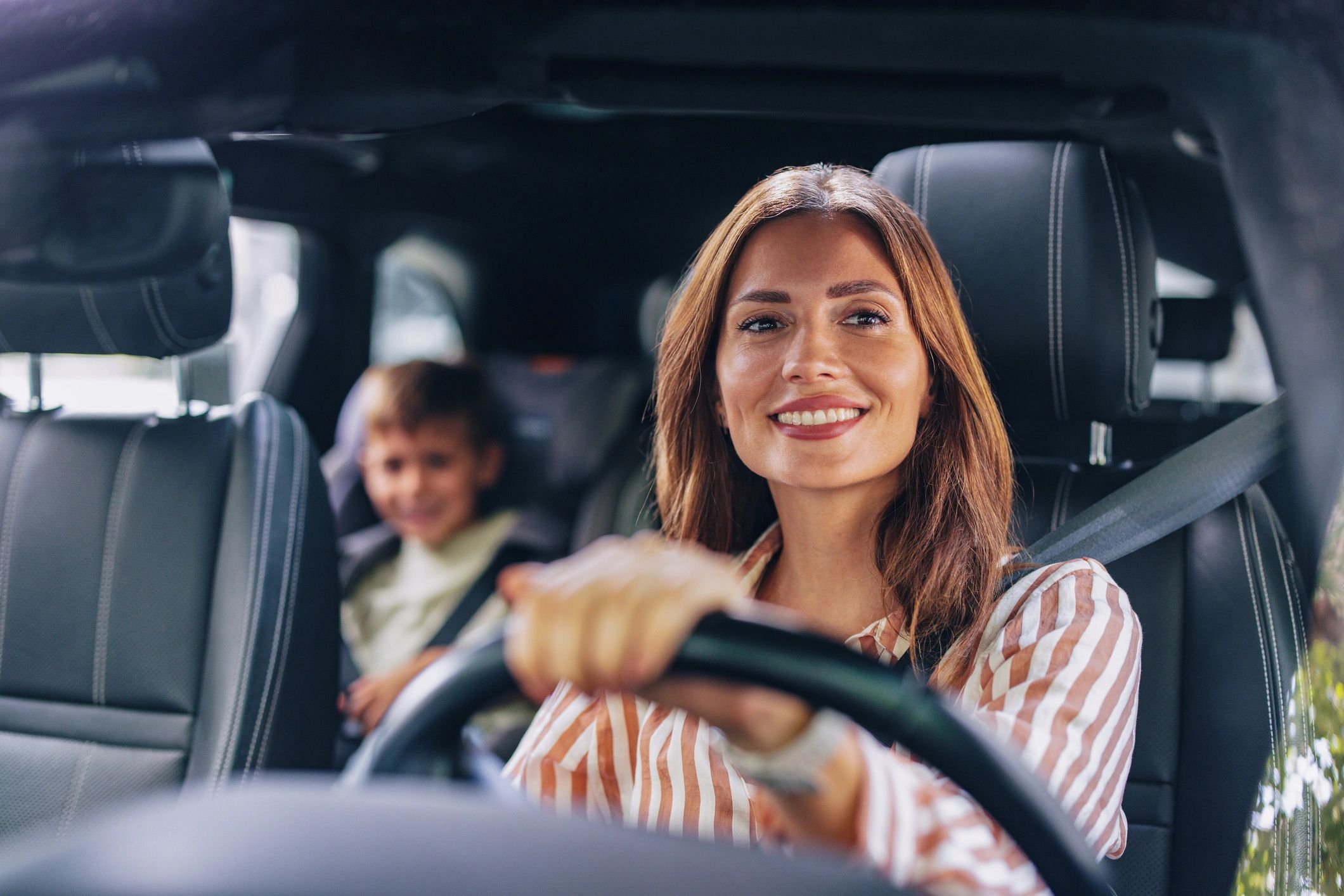 clean family car interior